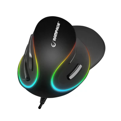 Miš gaming RAMPAGE SMX-R618 TERRIFIC, black, RGB, 4000dpi, ergo