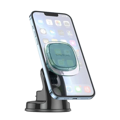 Univerzalni magnetni auto držač nosač za mobitel BOROFONE BH83 Clear magnetic car center console ice mist