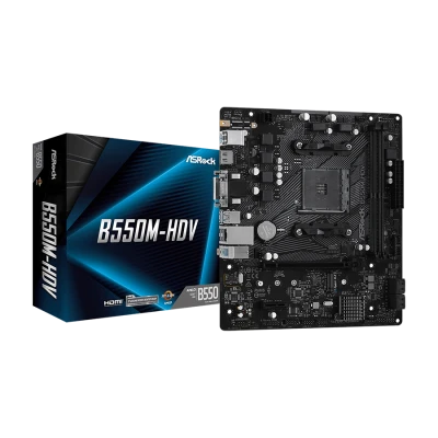 ASROCK MB B550M-HDV AMD B550, AM4, 2xDDR4, VGA, DVI, HDMI, 1xM.2, micro ATX