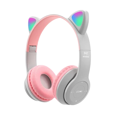 Slušalice za djecu bluetooth cat P47M white+pink