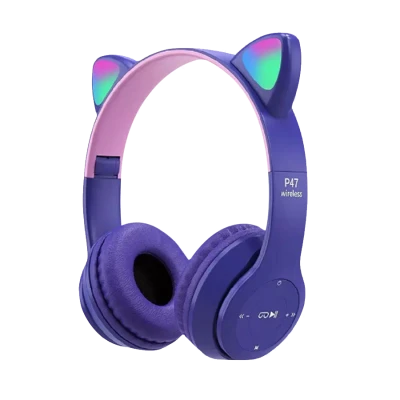 Slušalice za djecu bluetooth cat P47M purple