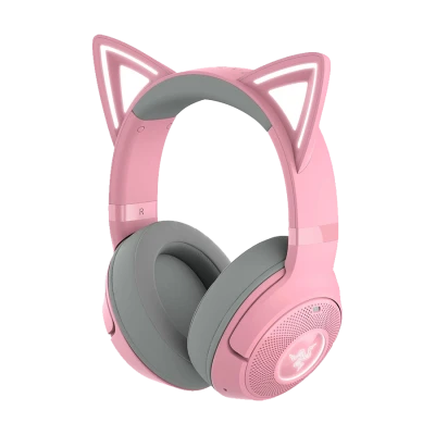 Slušalice Razer Kraken Kitty V2 BT - Quartz Edition - Wireless Bluetooth RGB Headset with Kitty Ears - FRML Packaging, RZ04-04860100-R3M1