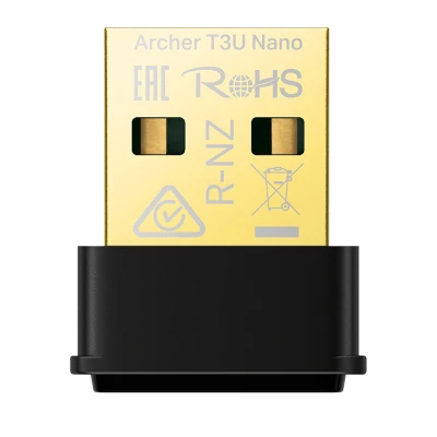 USB WLAN TP-Link Archer T3U Nano AC1300 Nano Wireless MU-MIMO USB Adapter,Nano size, 5GHz + 2.4GHz