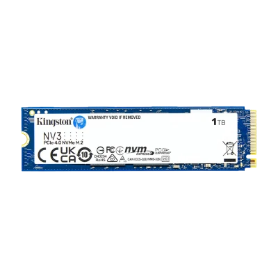 Kingston SSD SNV3S/1000G 1TB NV3 NVMe PCIe 4.0 Up to 6,000MB/s read, 4,000MB/s write