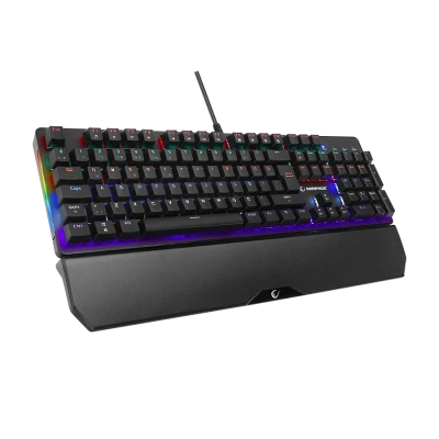 Tastatura gaming RAMPAGE KB-R86 UMBRA Black USB Rainbow Backlit Blue Switch US Layout Mechanical, 40384