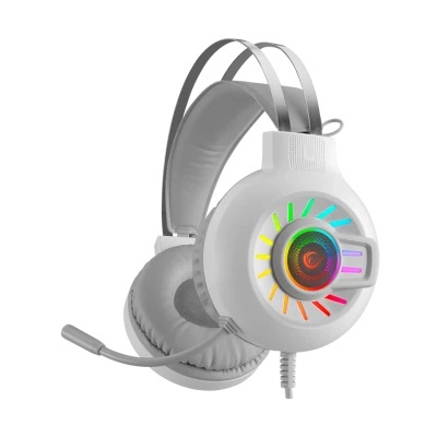 Slušalice sa mikrofonom gaming  RAMPAGE RM-K44 ZENGIBAR White 7.1 Surround RGB Light Effect, 36094