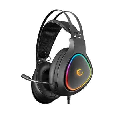 Slušalice sa mikrofonom gaming RAMPAGE RMX-G7 SNIPER Black RGB Illuminated,with Flexible Microphone Gaming, Headset