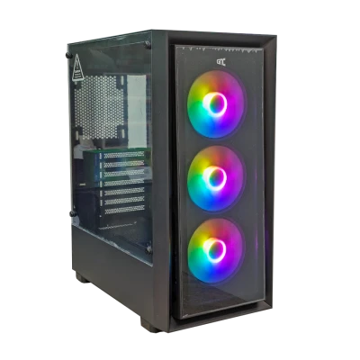 KUĆIŠTE GNC EZ COOL GAMING HC-625B BEZ NAPAJANJA, Tempered Glass, 3x120 RGB ventilator