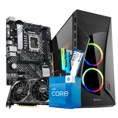 GNC GAMER PUNISHER, B660, i5-14400F 2.5GHz, RTX 3060 12GB, 32 GB DDR4, 1 TB NVMe SSD, 500W PSU, kućište Sharkoon gaming