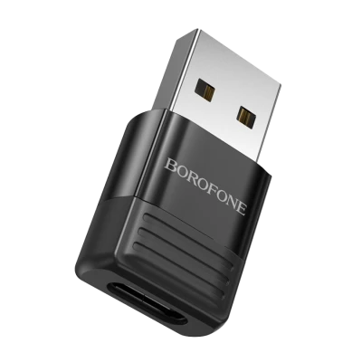 USB adapter BOROFONE BV18 USB male to Type-C female USB2.0 adapter black