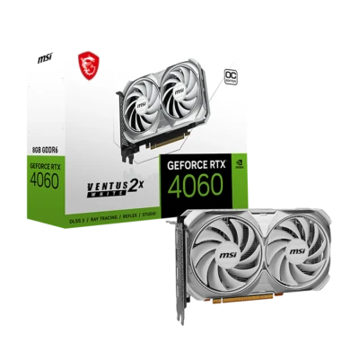 VGA MSI Gaming GeForce RTX 4060 VENTUS 2X WHITE 8G OC 8GB, 3xDP, 1xHDMI