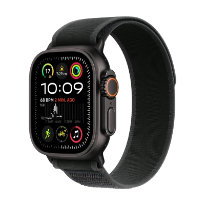 Apple Watch Ultra 2 49mm Black Titanium Case with Black Trail Loop MX4U3QA/A