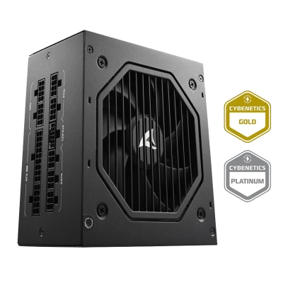 Napojna jedinica SHARKOON gaming Rebel P20 1000W ATX 3.1, LLC+DC-to-DC, Fully-Modular, Cybenetics Gold