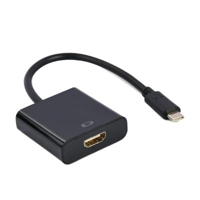 USB adapter Type-C to HDMI adapter 4K@30Hz, 15 cm, black, GEMBIRD, A-CM-HDMIF-03