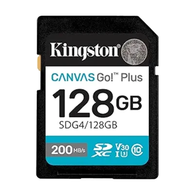 SD card Kingston 128 GB SDG4/128GB  SDXC,r/w:200/160MB/s, DSLRs, mirrorless cameras, 4K video