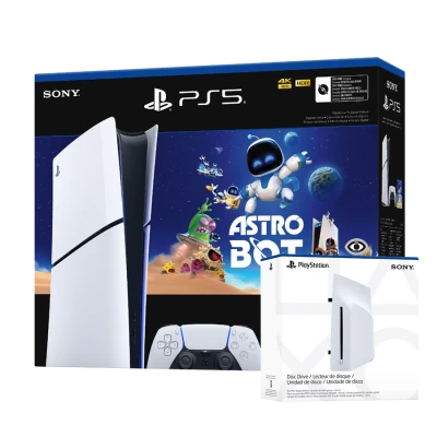 PlayStation 5 Slim Digital Edition D chassis + Playstation Disc drive+ Astro Bot VCH 1000044336V2