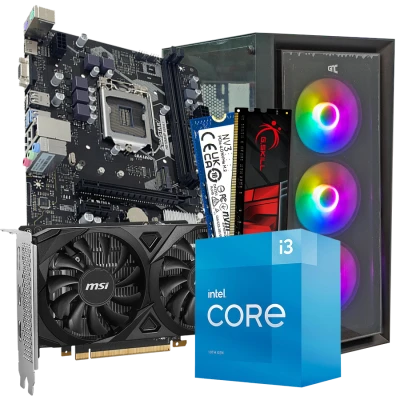 GNC GAMER HYDRA i3-10105 3.70GHz, MB H510, RAM 16GB, 1TB NVMe SSD, RTX 3050 6GB, PSU 500W, GAMING Kućište