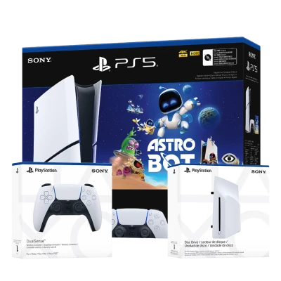 PlayStation 5 Slim Digital Edition D chassis+Playstation Disc drive+Dualsense Wireless Controller+Astro Bot VCH 1000044336V3
