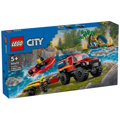 Lego Vatrogasno vozilo 4x4 sa spasilačkim čamcem,LEGO City - Vatrogasno vozilo sa čamcem