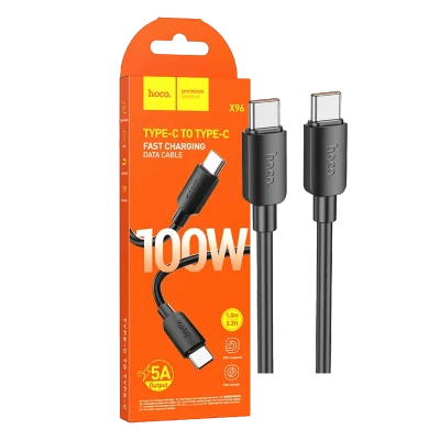 hoco. USB kabl za smartphone, type C, 100W, crna - X96 Hyper, 100W, Crni