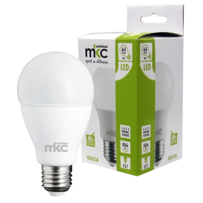 MKC Sijalica,LED 9W, E27, 220V AC,prirodno bijela svjetlost - LED GOCCIA A60 E27/9W-N BOX