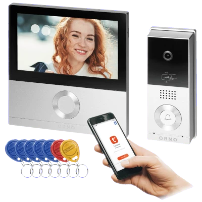 Orno Video interfon 7", set, Full HD, WiFI, IP65, Talos - OR-VID-MS-1078