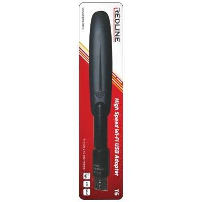 REDLINE Wi-Fi mrežna kartica, USB, 2.4 GHz, 5 dB, 150 Mbps, RTL8188 - T6 WiFi antenna
