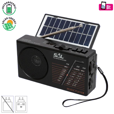 SAL Radio prijemnik, solarno / baterijsko napajanje, Bluetooth - RPH 1