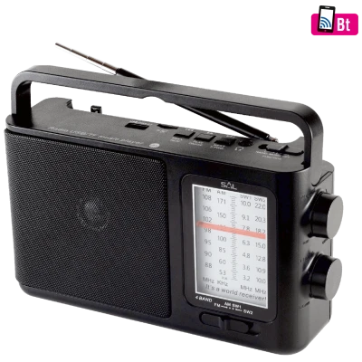 SAL Radio prijemnik + Bluetooth, 4u1, AM-FM-SW1-SW2 band - RPR 7B