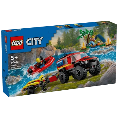 Lego Vatrogasno vozilo 4x4 sa spasilačkim čamcem,LEGO City - Vatrogasno vozilo sa čamcem