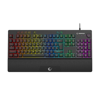 Tastatura gaming RAMPAGE KB-GX65 SIMULA USB RGB illuminated 4 Macro-key English Layout wrist-supported, 42183