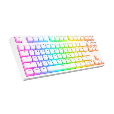 Tastatura gaming RAMPAGE KB-R136 GHOST Mechanical White Type-C red switch US Layout RGB pudding keycaps, 36816