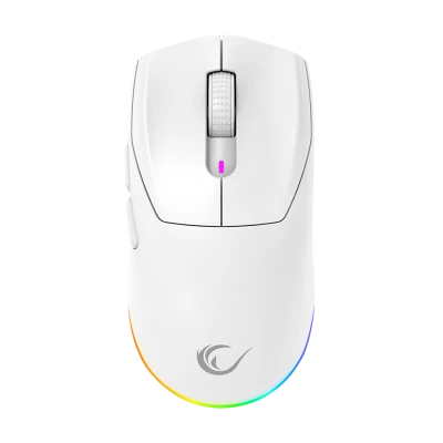 Miš gaming RAMPAGE PROTE M5 Pro Wireless White RGB LED Charged 26000 DPI 3395 Sensor, 41247