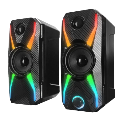 Zvučnici 2.0 gaming RAMPAGE RMS-X5 2.0 Black Multimedia Gaming USB Speaker, 39545