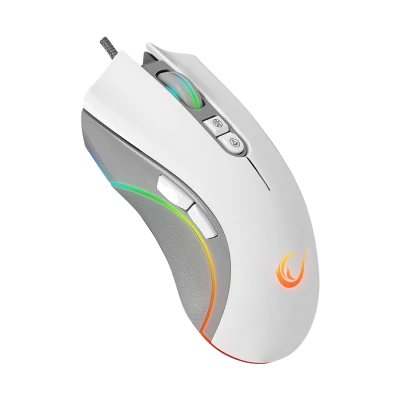 Miš gaming RAMPAGE SMX-R22 PhoenIX V2 White 7 key RGB 12800DPI, 39102