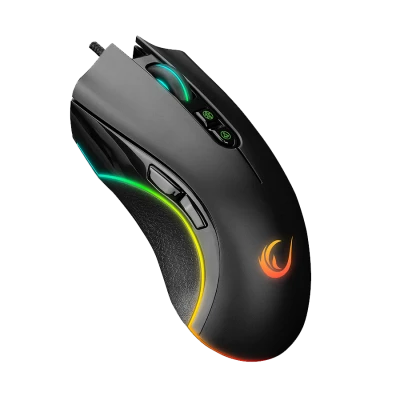 Miš gaming RAMPAGE SMX-R22 PhoenIX V2 Black, 7 key RGB 12800DPI, 31393