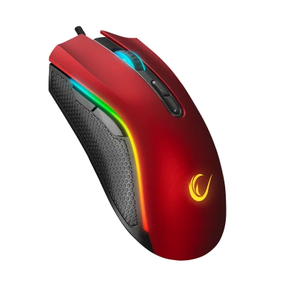 Miš gaming RAMPAGE SMX-R44 V2 Macrol Red 2800 DPI RGB LED 80 Million Huano Switch Gaming Player Mouse, 41490