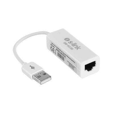 USB to LAN Ethernet adapter converter USB A plug/RJ45, S-Link SW-KC30, 40460