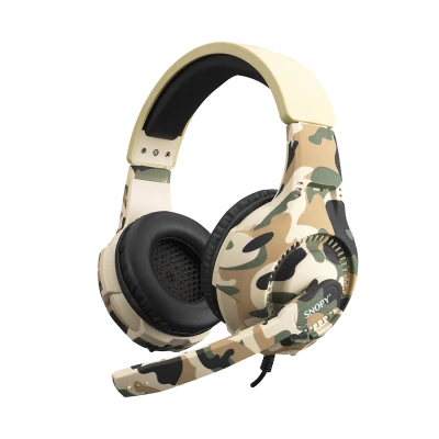 Slušalice sa mikrofonom gaming Snopy SN-8800 GAMETIME Camouflage Pattern PC 3,5M PS4-XBOX-Mobile Gaming Headset with Adjustable Microphone, 32595