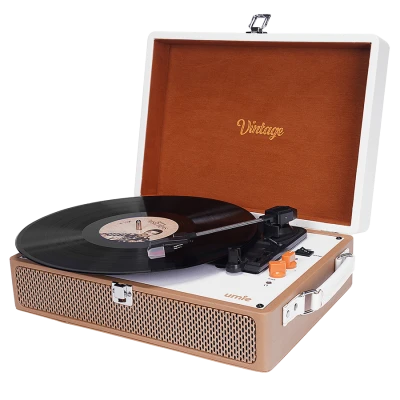 Gramofon UMIE Vintage UM-P353 Turntable Music Box with Bluetooth and 3.5mm AUXIN & RCAO Support, 37925