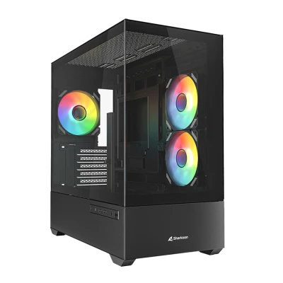 Kućište SHARKOON gaming, MK6 RGB Black mATX, ventilator 3x120mm