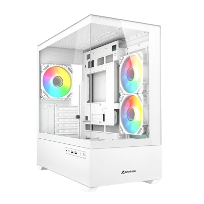 Kućište SHARKOON gaming, MK6 RGB White mATX, ventilator 3x120mm
