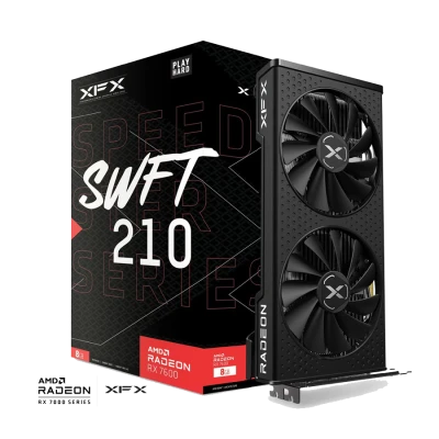 VGA XFX SPEEDSTER SWFT 210 AMD Radeon RX 7600 8 GB GDDR6 128-bit HDMI 3x DP RX-76PSWFTFY