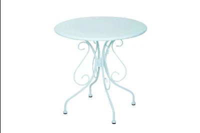 Sto okrugli metalni MOKA -beli