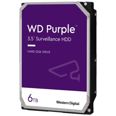 Western Digital Hard disk 3,5", 6TB, Caviar Purple, pog. za video nadzor - WD64PURZ