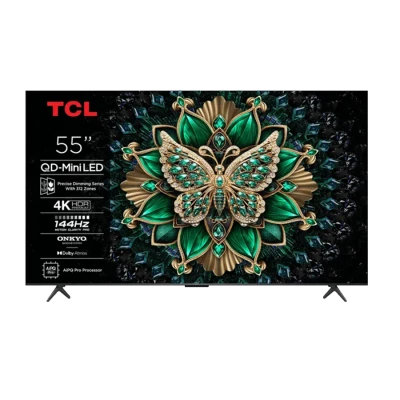TCL 55"C6K 4K QD-Mini LED TV 144Hz Google TV; Game Master; Dolby Atmos; Onkyo 2.1; HDR Premium, 55C6K