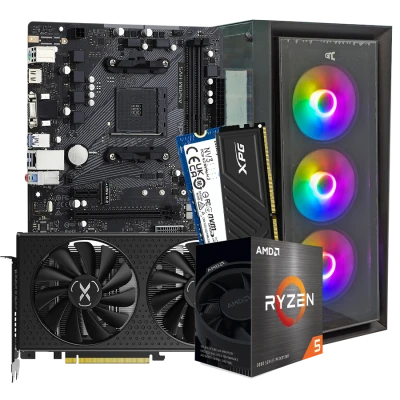 GNC GAMER SUPER SONIC AMD Ryzen 5 5500, A520, RX 7600 8 GB, 16GB DDR4, SSD 1TB, PSU 650W, kućište gaming