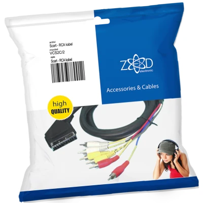ZED electronic Scart - RCA (činč) kabl, 6 x RCA, dužina 2.0 met - VCS2C/2