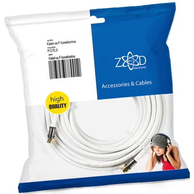 ZED electronic Antenski kabl sa F - konektorima, 5.0 met - FC/5,0