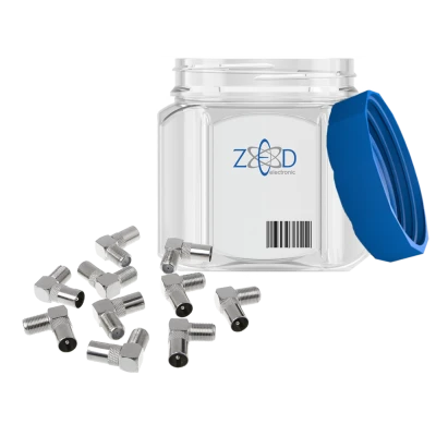 ZED electronic Konektor F-ženski na RF muški, kutni, 40 kom - FPM/40 ANGLE